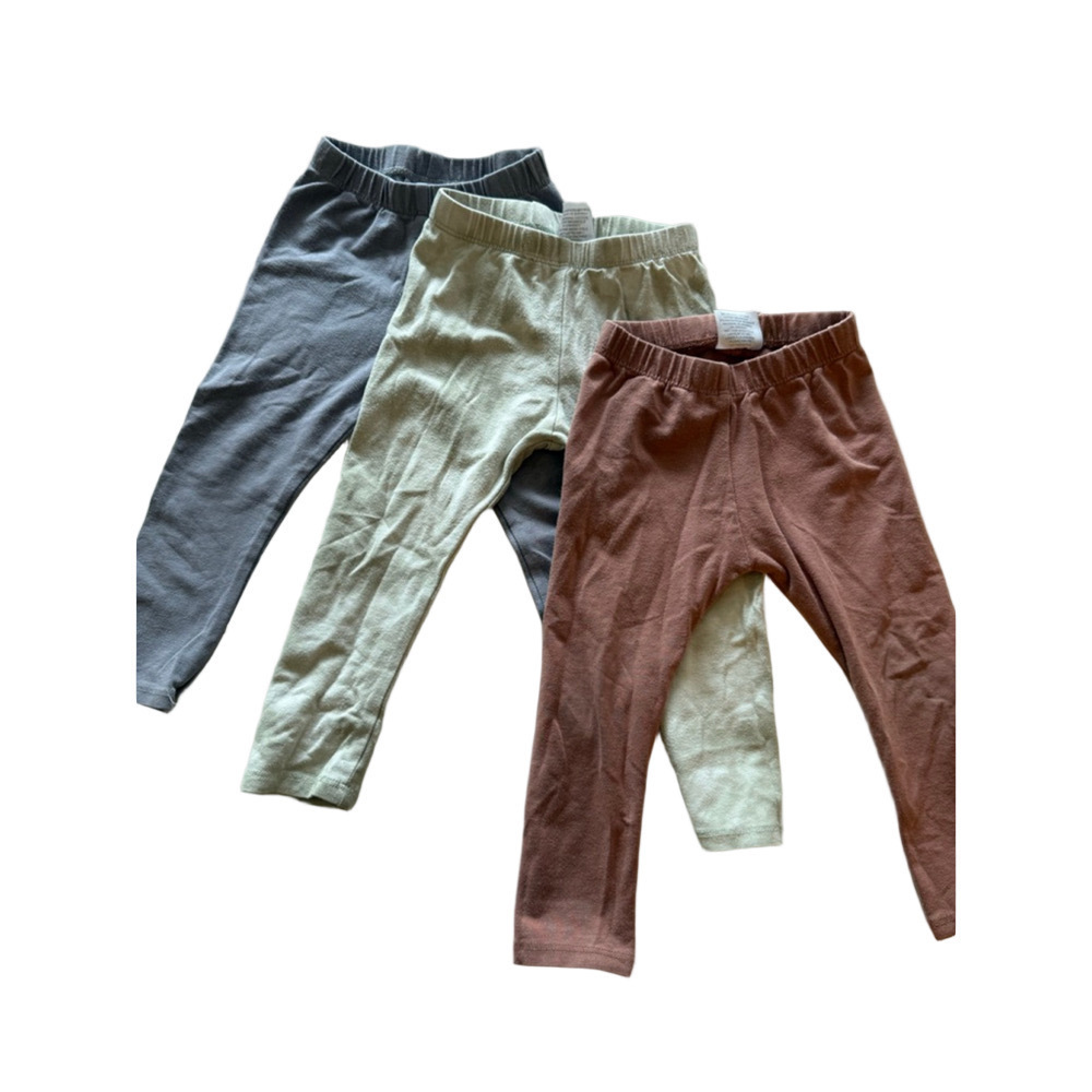 Baby Jax + Lennon pacakge of 3 Leggings 6-12M made in Canada 🇨🇦 organic